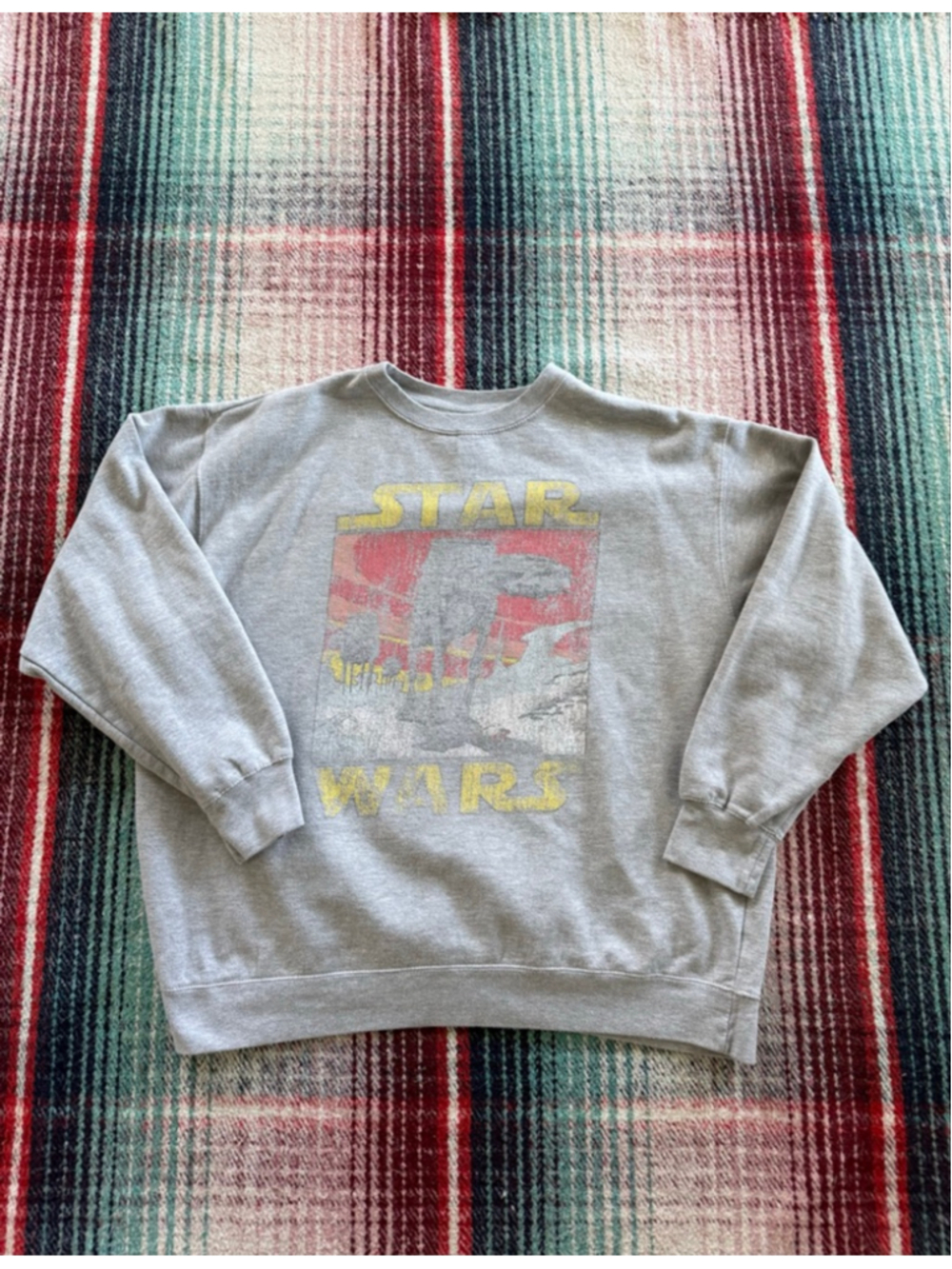 Star Wars AT-AT Gray Red Graphic Sweatshirt L